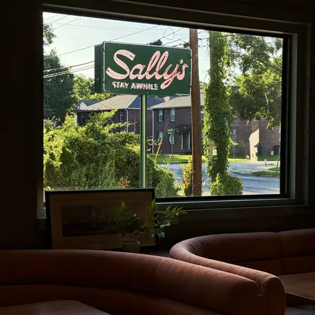 A booth inside Sally's Stay Awhile.