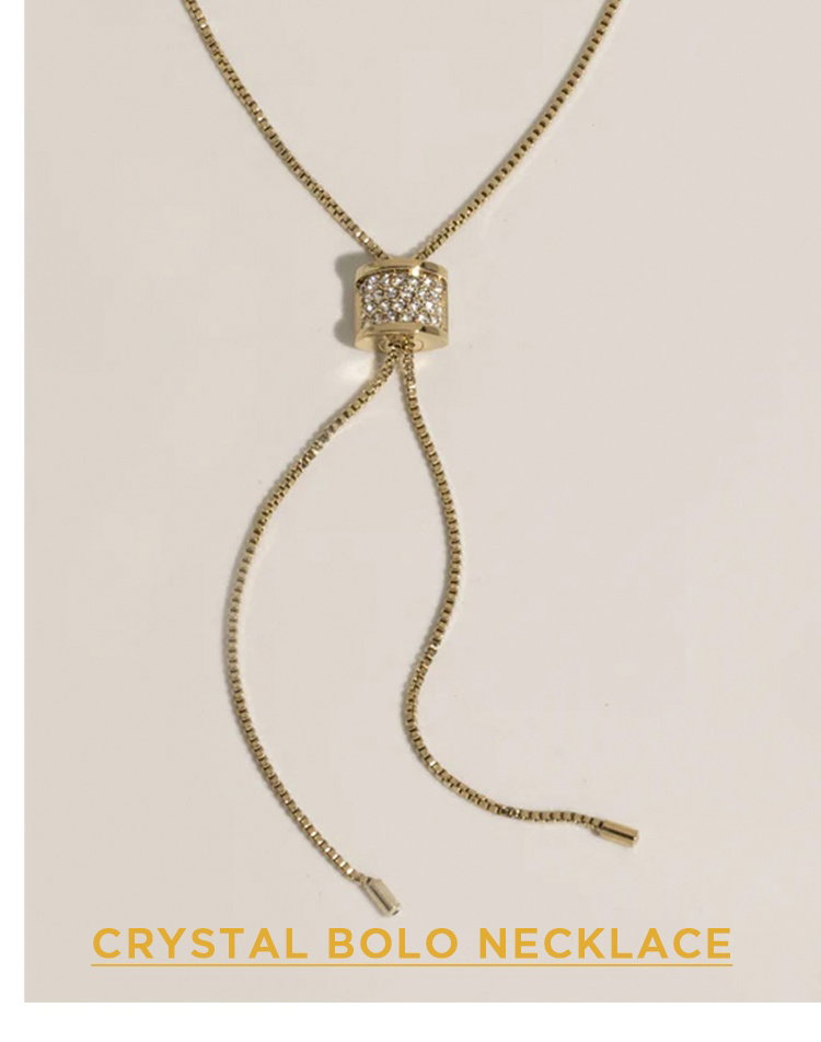 CRYSTAL BOLO NECKLACE