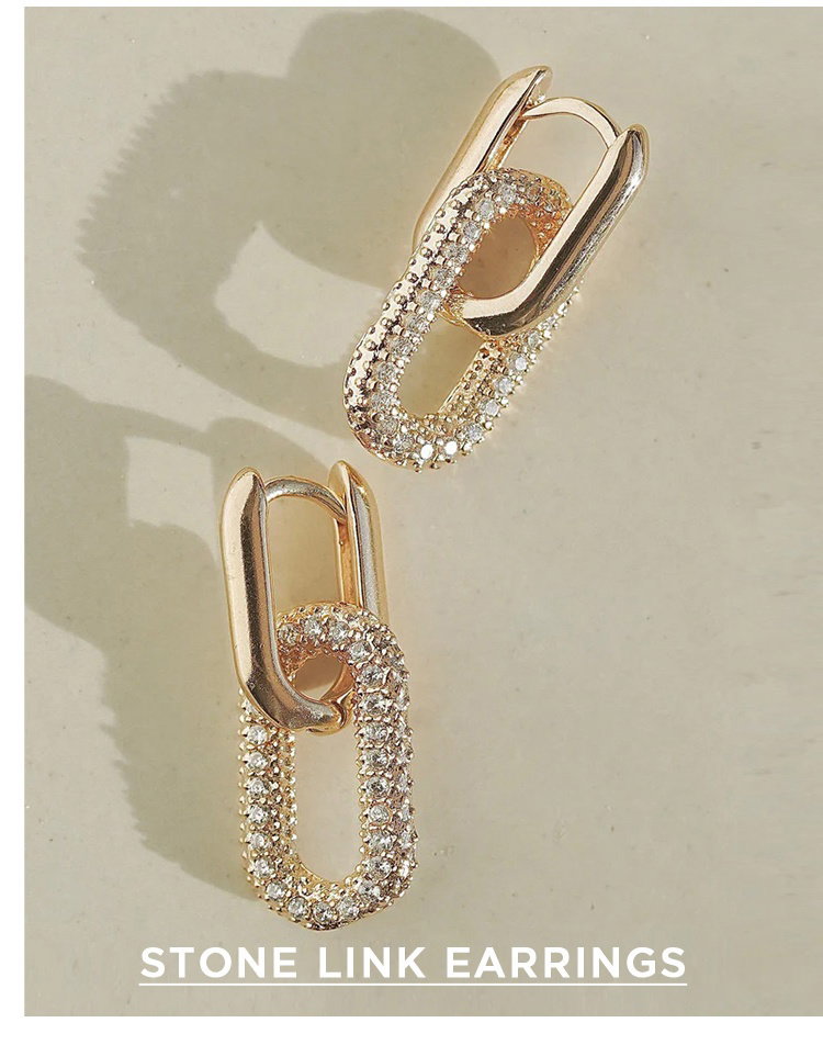 STONE LINK EARRINGS