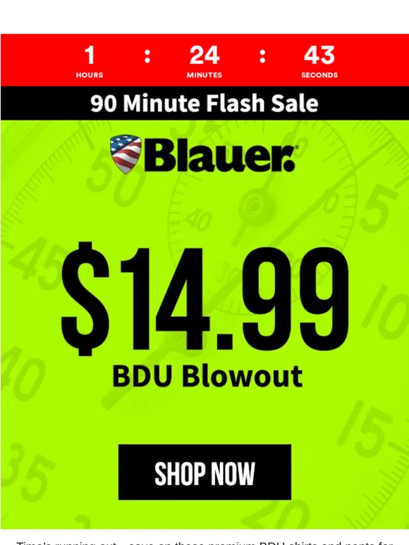 $14.99 BDU Shirts and Pants!
