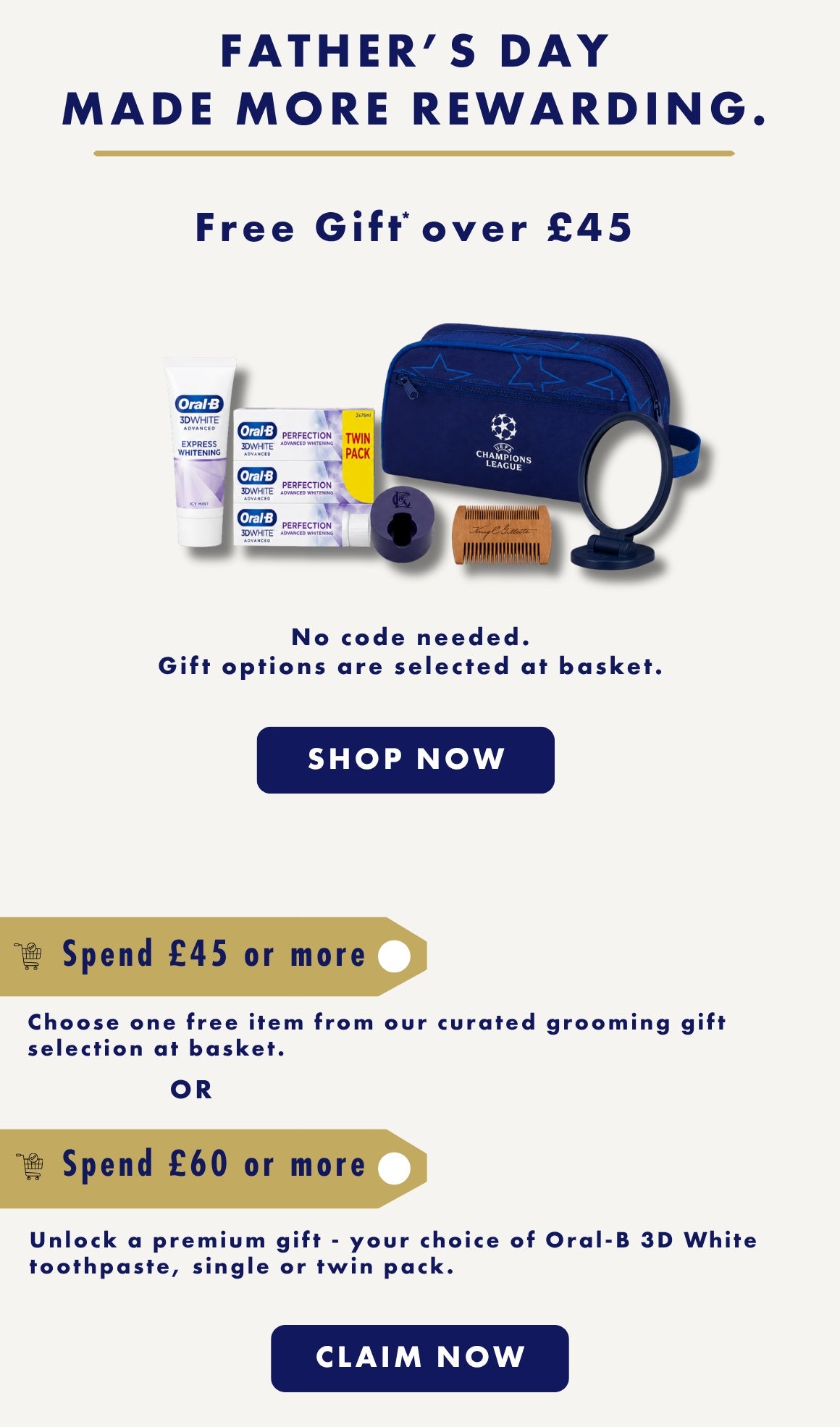 MEMBERS EXCLUSIVE CLAIM YOUR FREE GIFT* on orders €40+ As a loyal Gillette member, you've earned something special - use your code and claim your exclusive reward today. SHOP NOW