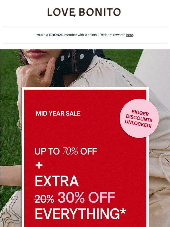 🔓 EXTRA 30% OFF UNLOCKED 🔓