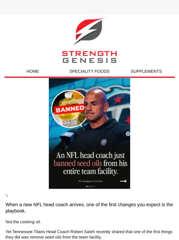 Why Are NFL Teams Removing Seed Oils?