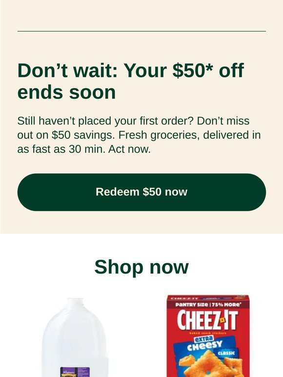 Don’t let your $50 savings expire