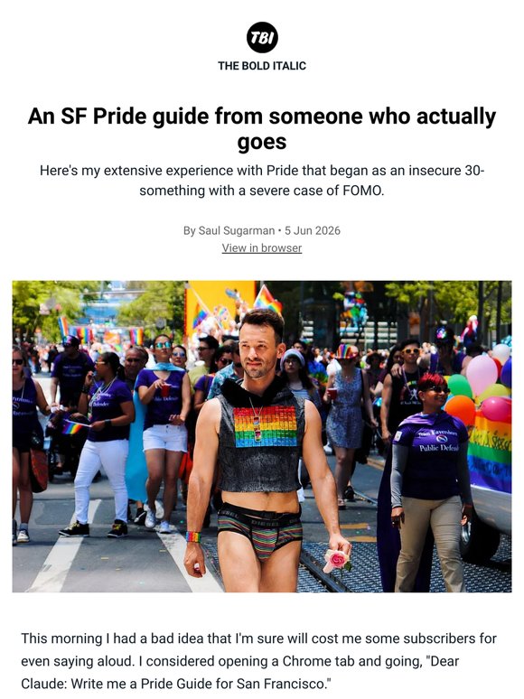 An SF Pride guide from someone who actually goes