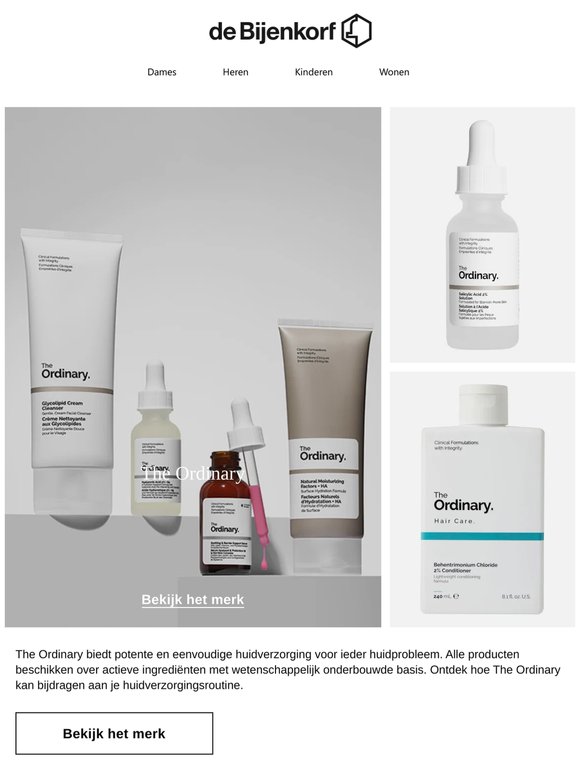 Ervaar alle huidverzorging van The Ordinary