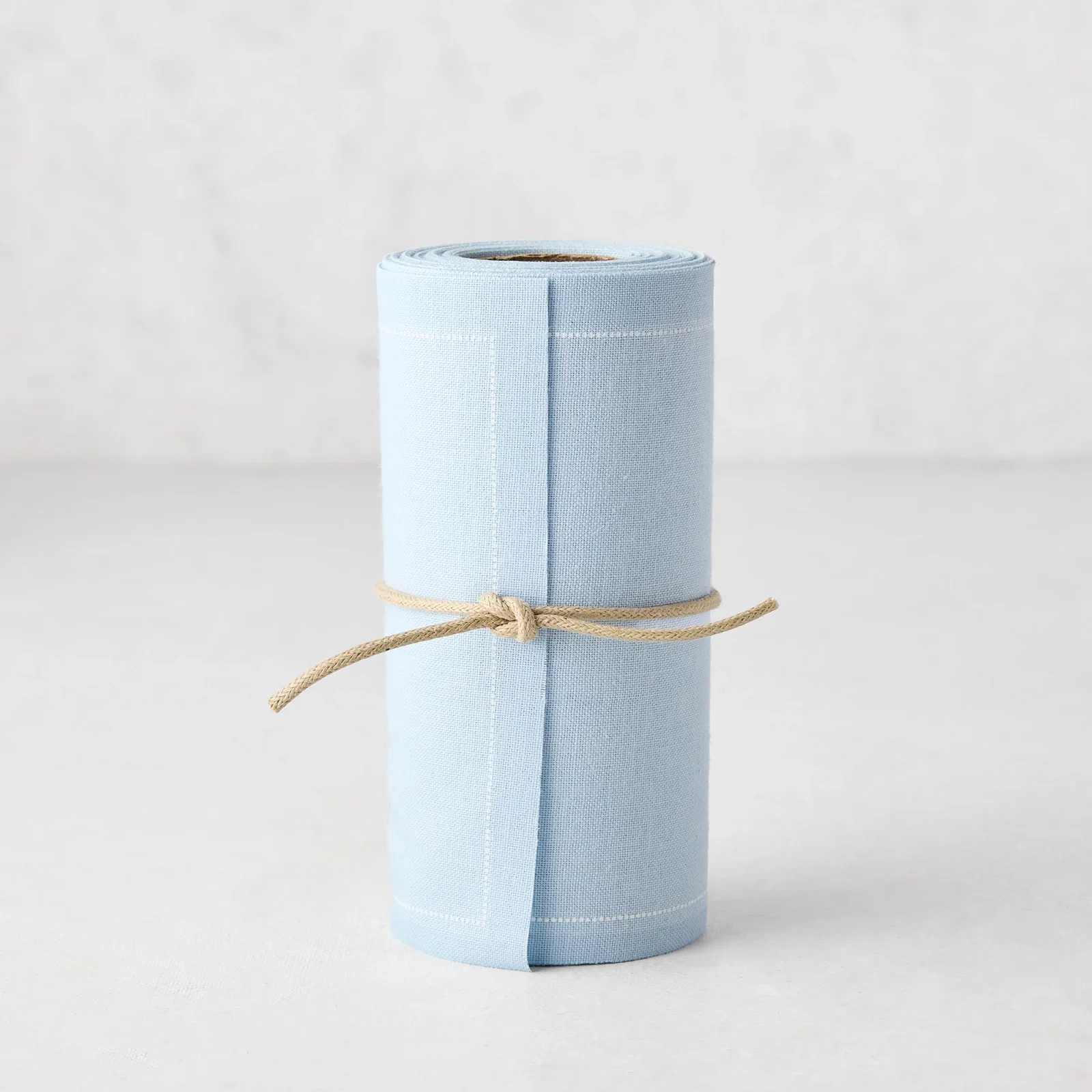 Image of Foggy Blue Tear-Off Cotton Cocktail Napkin, Roll of 50