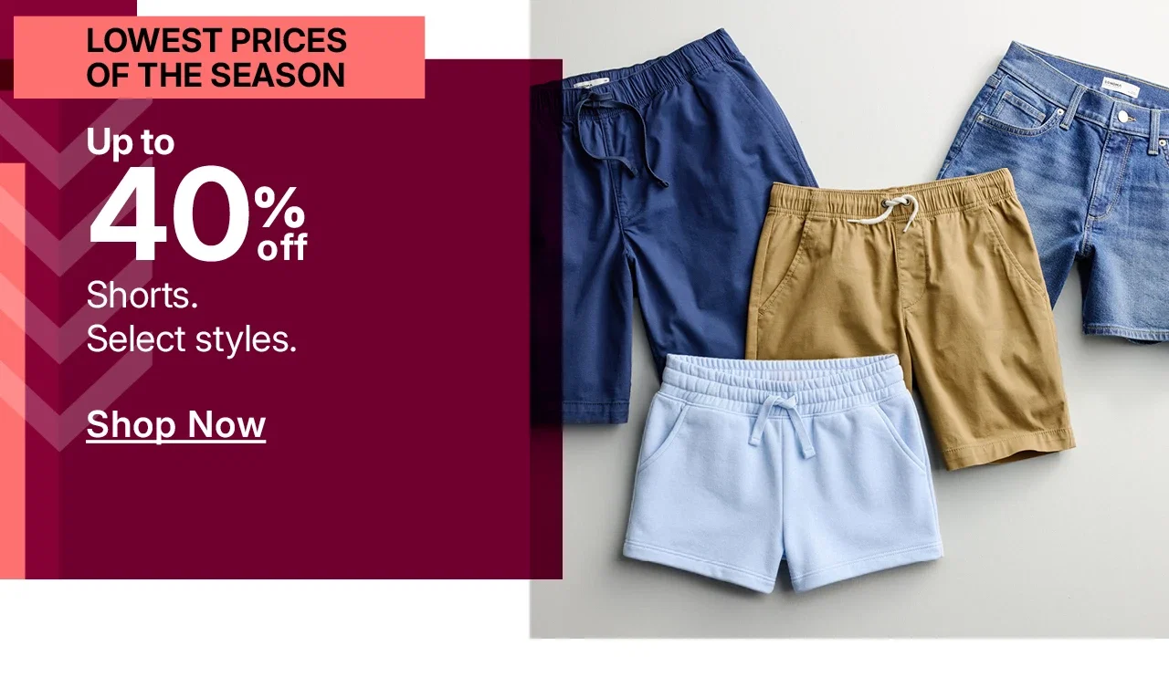 up to 40% shorts