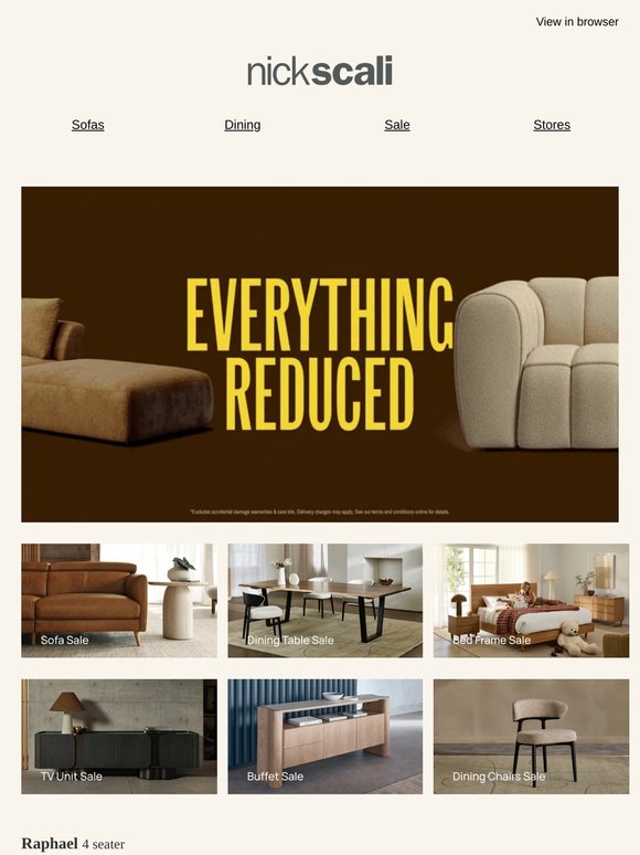 EVERYTHING REDUCED. Living Room. Dining & Bedroom
