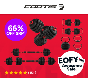 Fortis 6-in-1 40kg Adjustable Weight Dumbbell Set Product Image