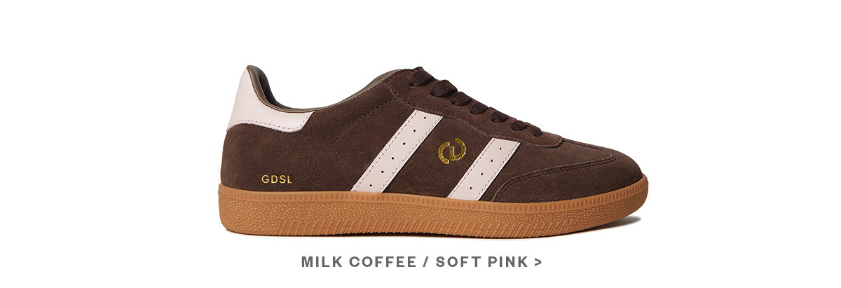 Milk Coffee Suede/Soft Pink Leather
