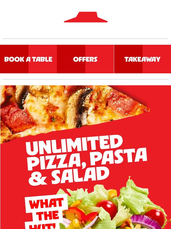 All-you-can-eat, all weekend until 3pm 👀🍕