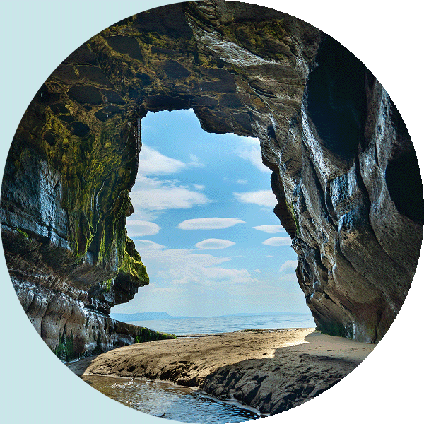 Rock formations of the western coast of Ireland.