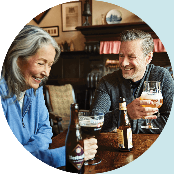 A couple enjoys local cuisine.