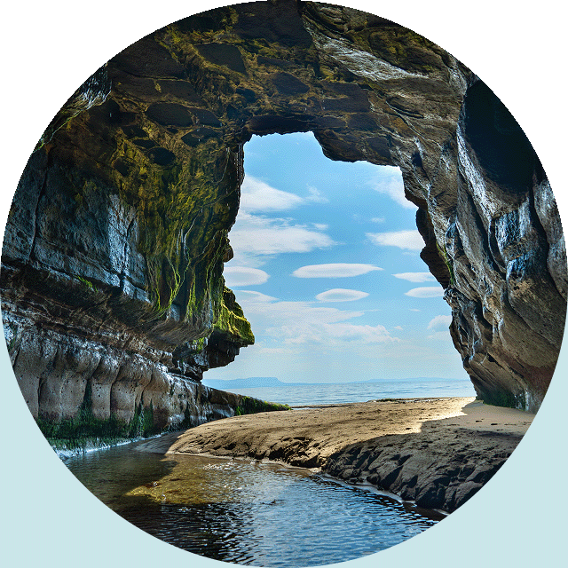 Rock formations of the western coast of Ireland.