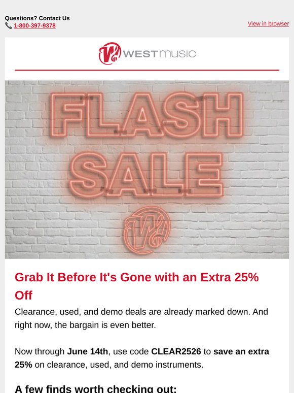 FLASH SALE: Extra 25% Off Clearance Finds