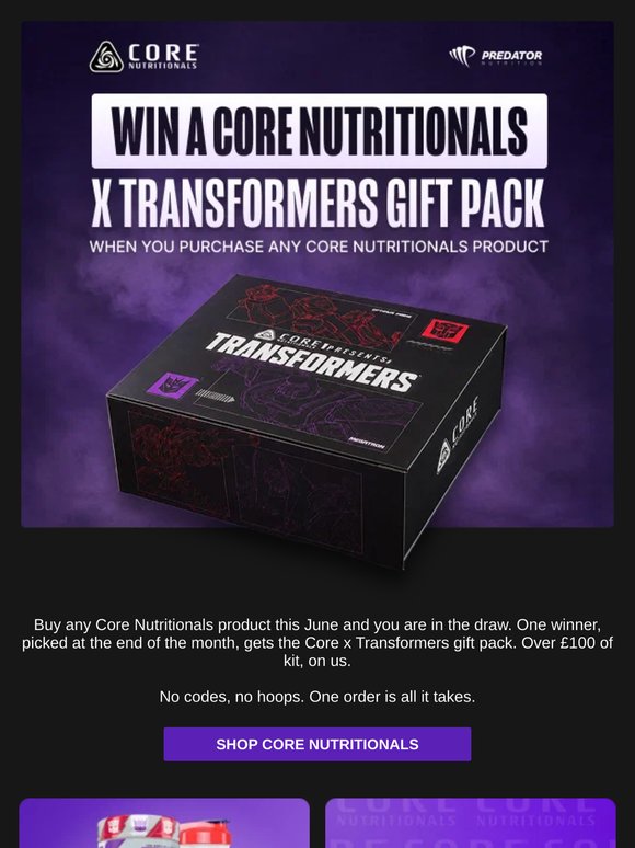 Win a Core Nutritionals Gift Pack