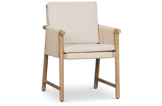 Azure Light Tone Cushioned Arm Chair