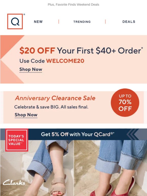 Clarks TSV® & Up to 70% Off Clearance + Get $20 Off