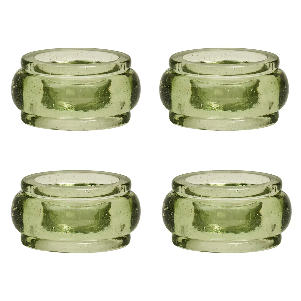 Image of Provence Napkin Ring Set/4 - Basil