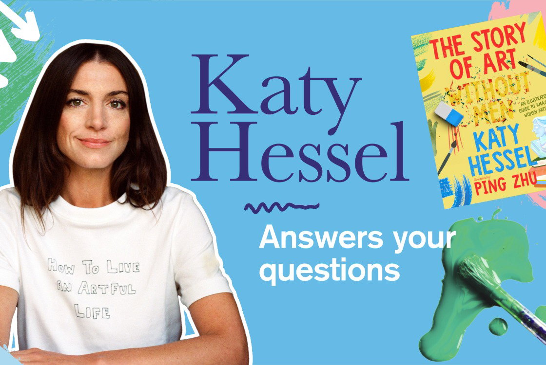 YouTube thumbnail of the video 'Katy Hessel answers your questions'.