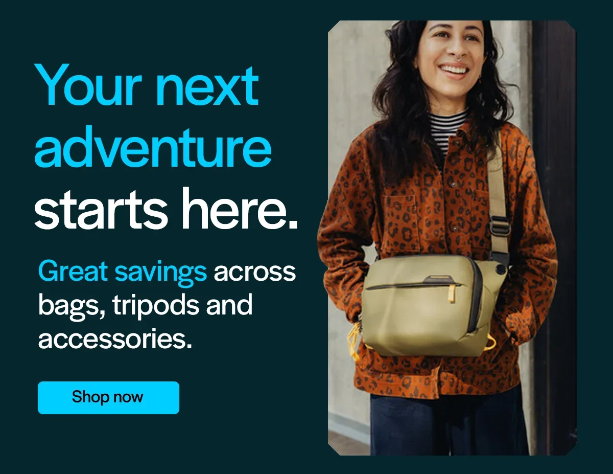 Your next adventure starts here. Great savings across bags, tripods and accessories.