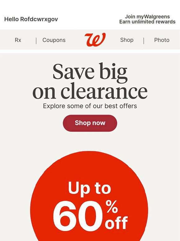 Up to 60% Off Clearance Finds