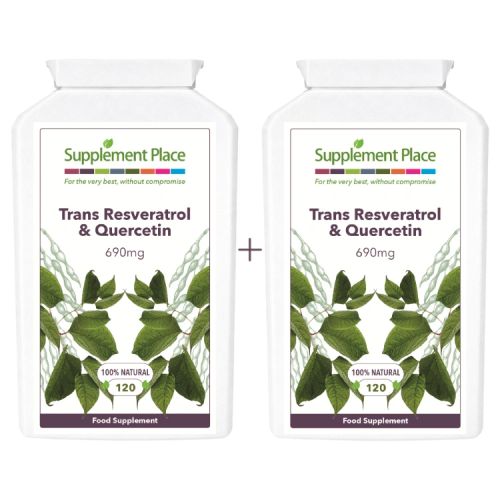 Trans-Resveratrol 98% + Quercetin - 240 Capsules