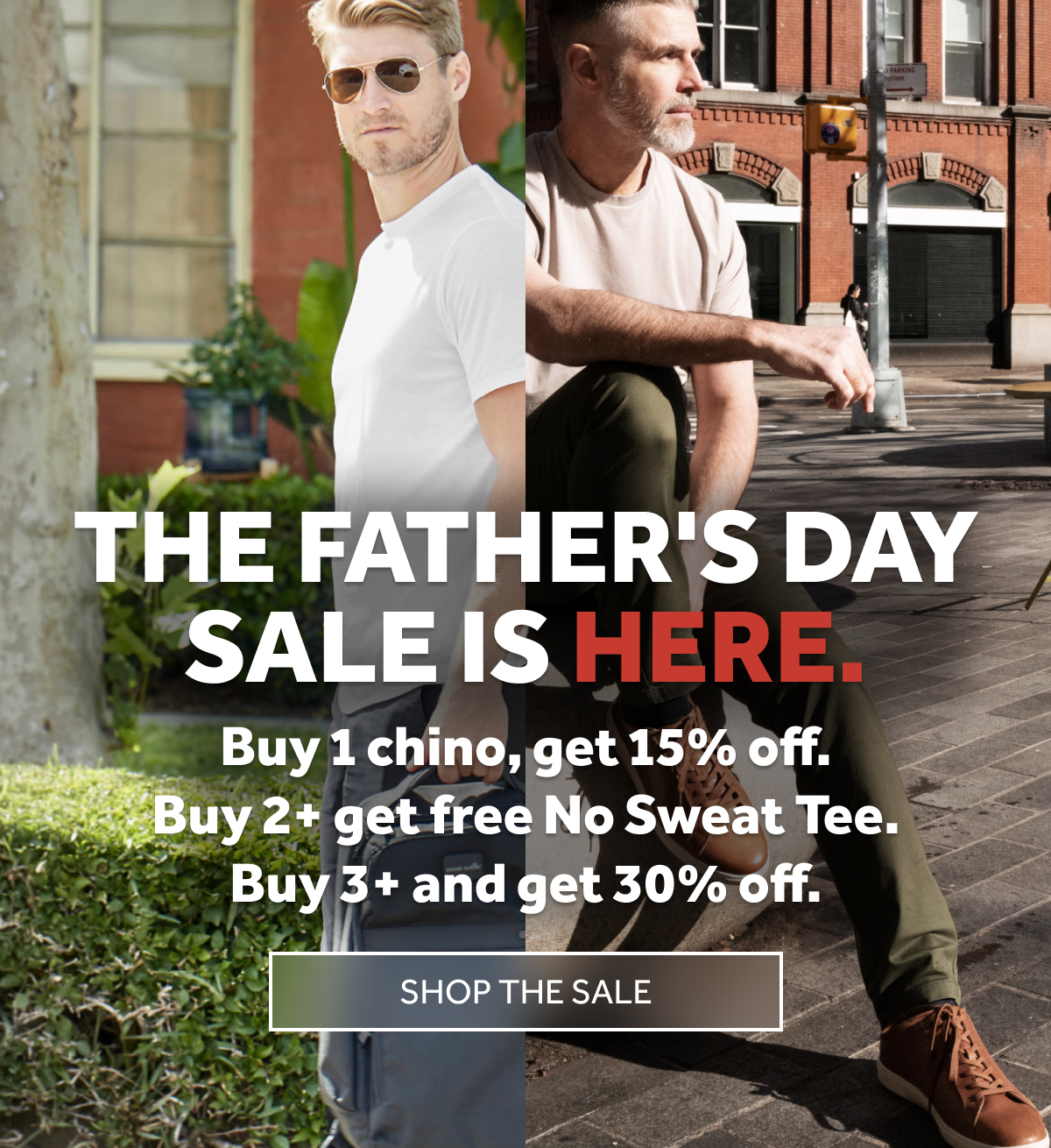 Buy 1: 15% off | Buy 2+: Free No Sweat Tee | Buy 3+: 30% off