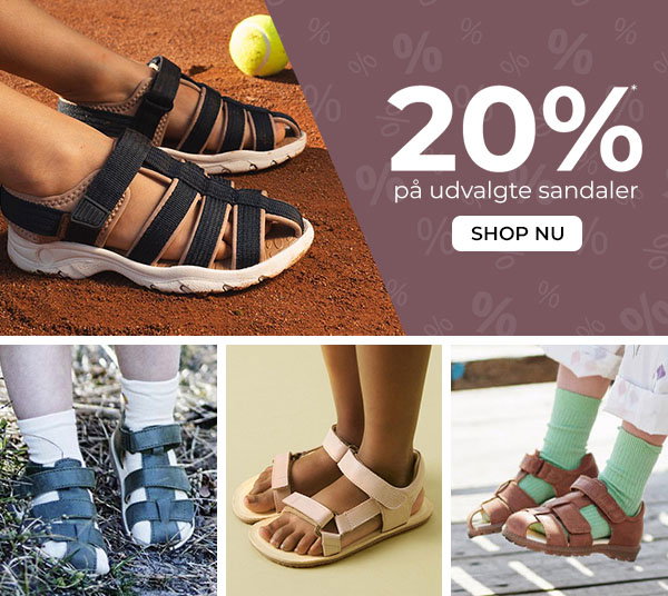 Spar 20% på udvalgte sandaler