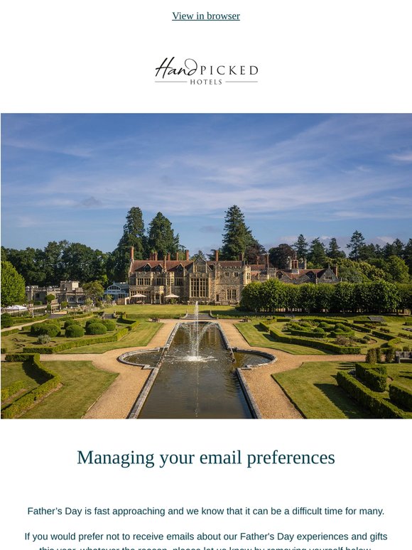 Would you prefer not to receive Father’s Day emails?