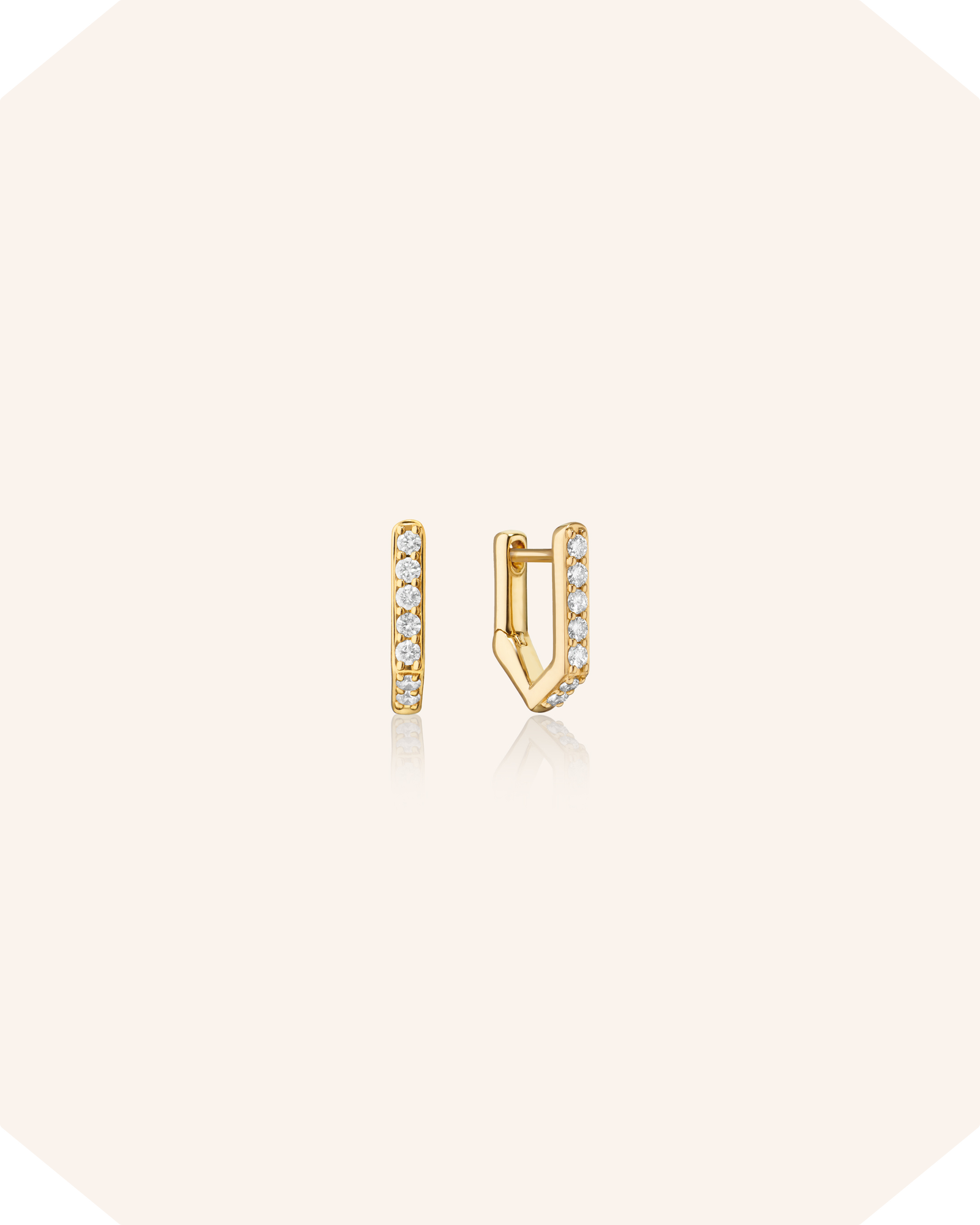 Infinity Huggie Earrings with Diamonds