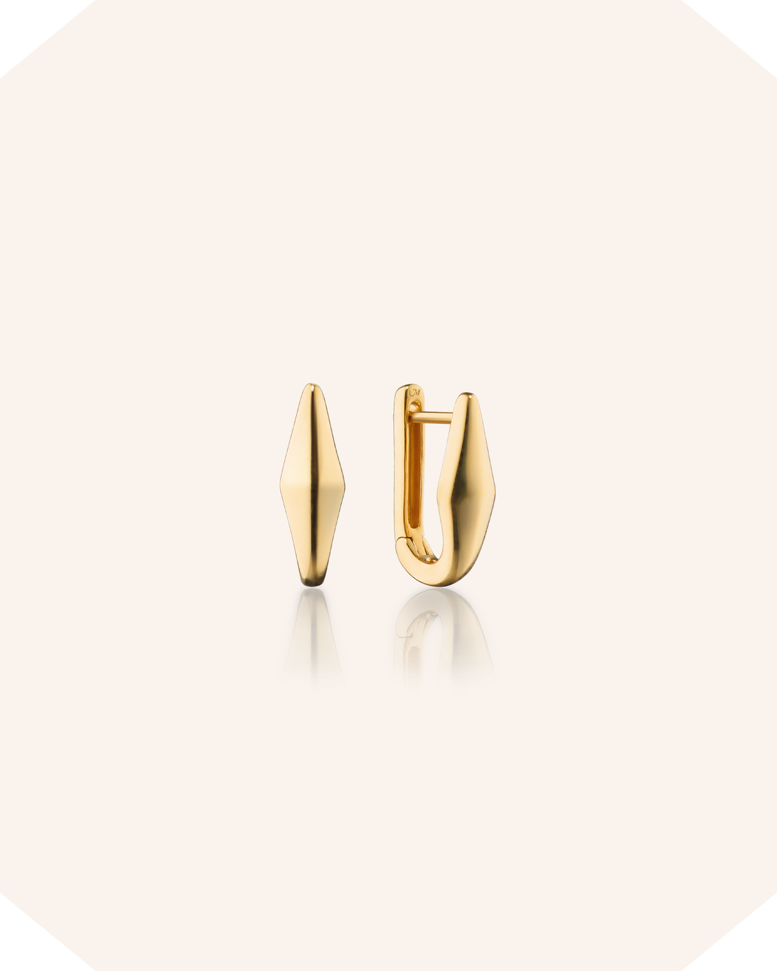 18K Gold "Points North" Earring