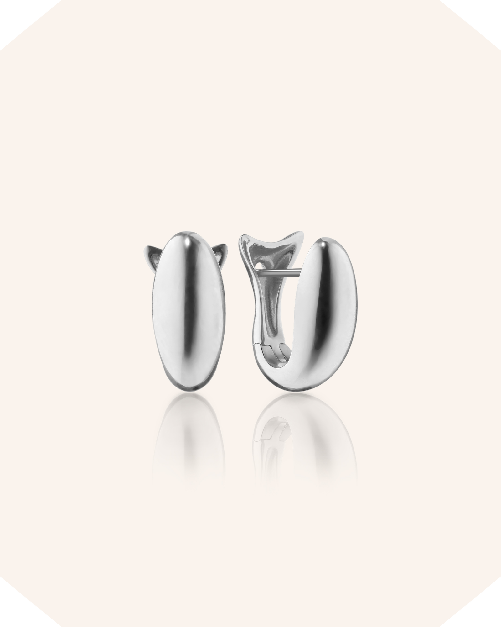Sterling Silver Midi "Perseverance" Fish Huggie Earring
