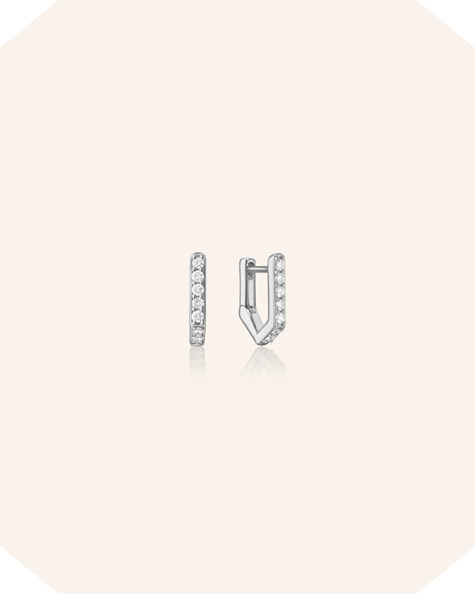 Infinity Huggie Earrings with Sapphires