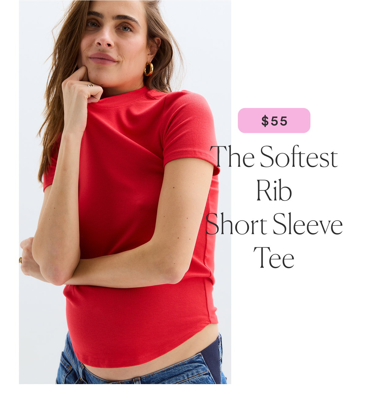 The Softest Rib Short Sleeve Tee