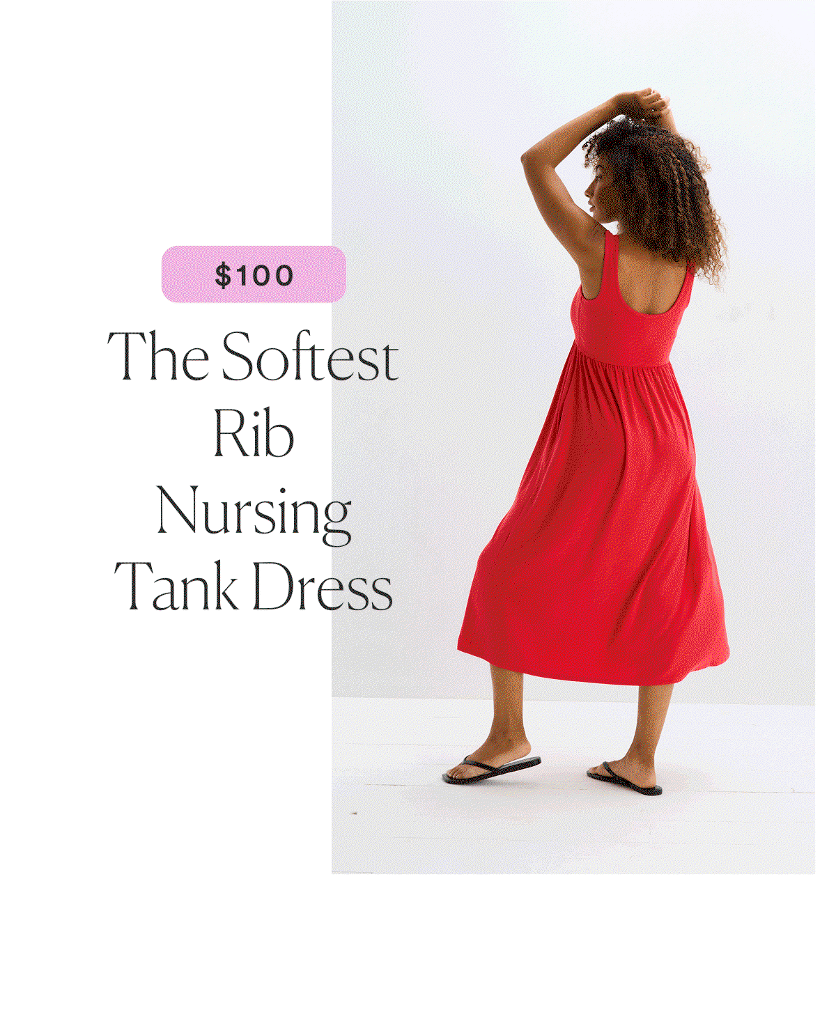 The Softest Rib Nursing Tank Dress