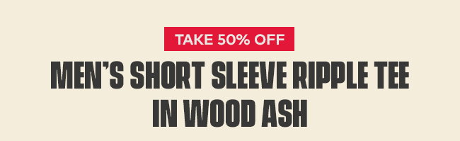 Men's Short Sleeve Ripple Tee in Wood Ash