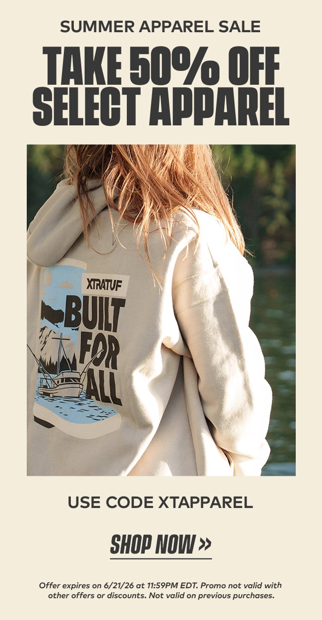 Summer Apparel Sale | Take 50% off Select Apparel