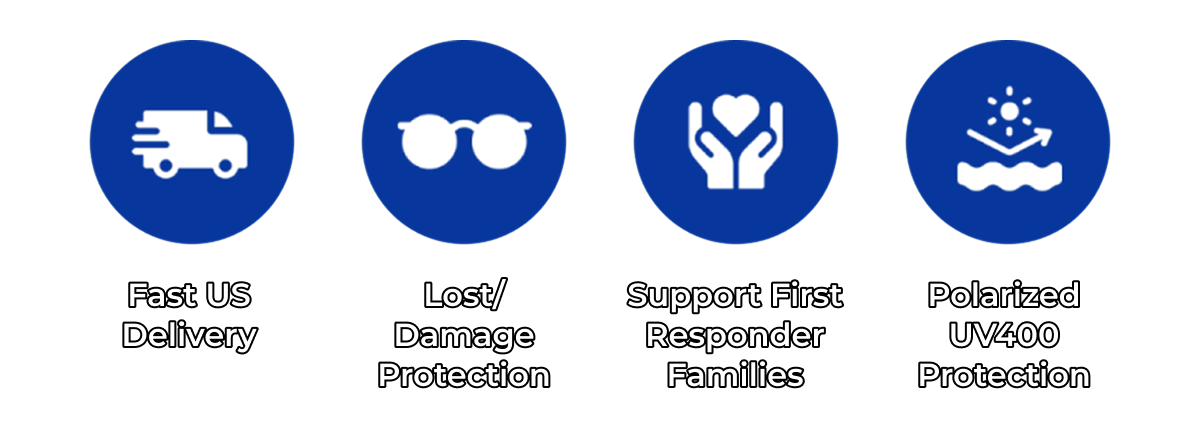 Fast US Delivery | Lost/Damage Protection | Support First Responder Families | Polarized UV400 Protection