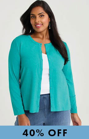 Australian Wool Blend Cardigan in Jade