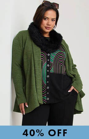 Shawl Collar Snug Cardigan in Clover Green