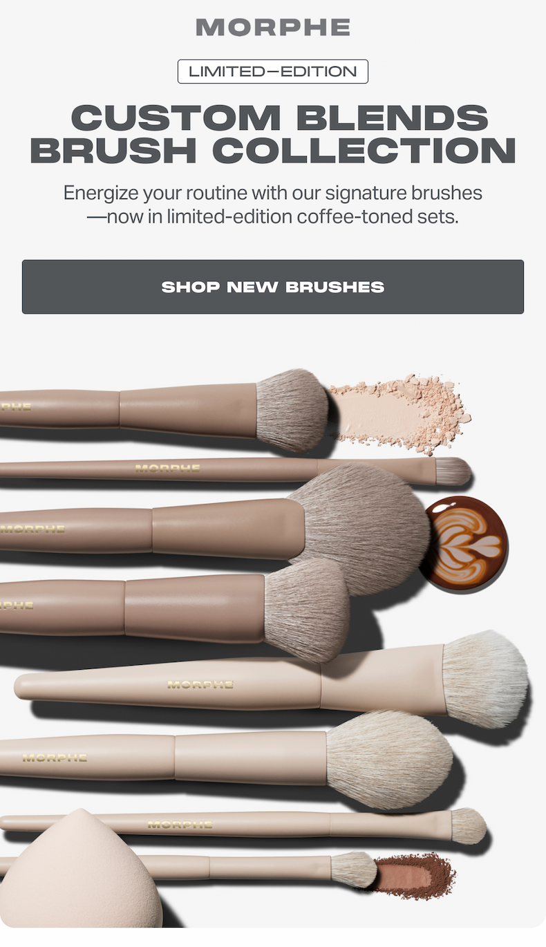 LIMITED-EDITION  CUSTOM BLENDS BRUSH COLLECTION Energize your routine with our signature brushes—now in limited-edition coffee-toned sets.