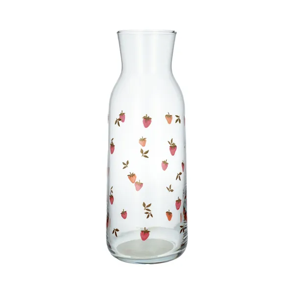 Karaffe, Glas, rote Beeren, 1,2 Liter