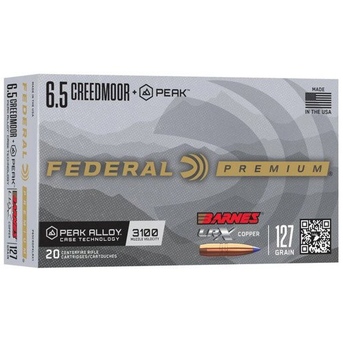 FEDERAL AMMO 6.5 Creedmoor +Peak 127Gr 20rd Barnes LRX