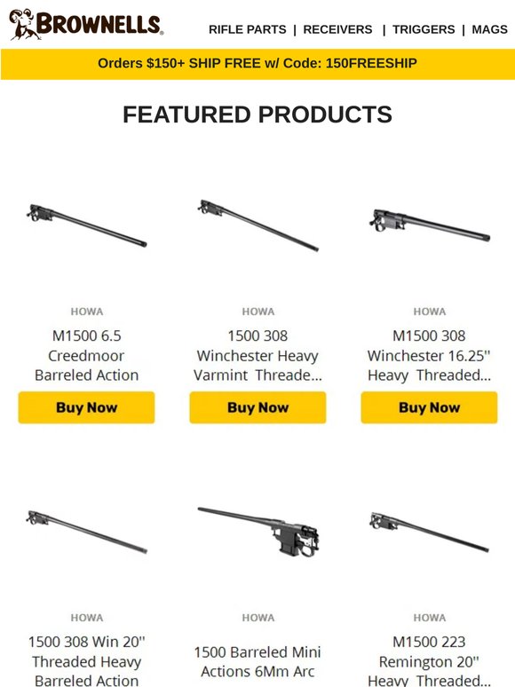 Up to $148 OFF Howa Barrel Actions