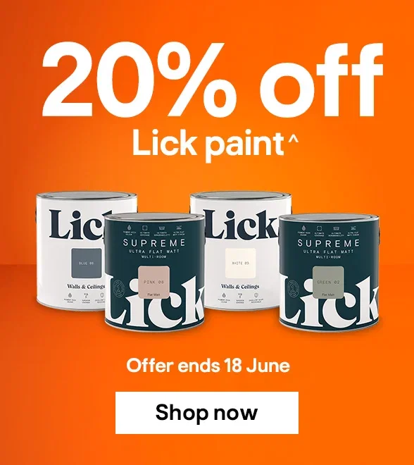 20% off Lick paint^ Offer ends 18 June - Shop now