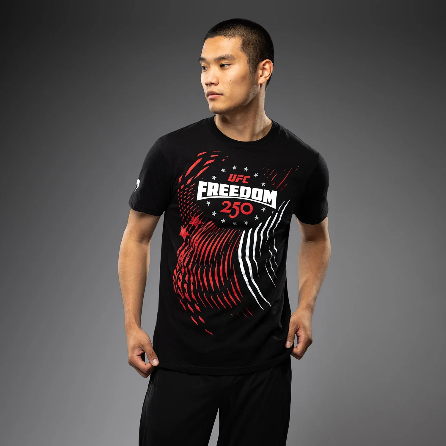 Image of Official UFC Freedom 250 Official Weigh-In Tshirt - Black/White
