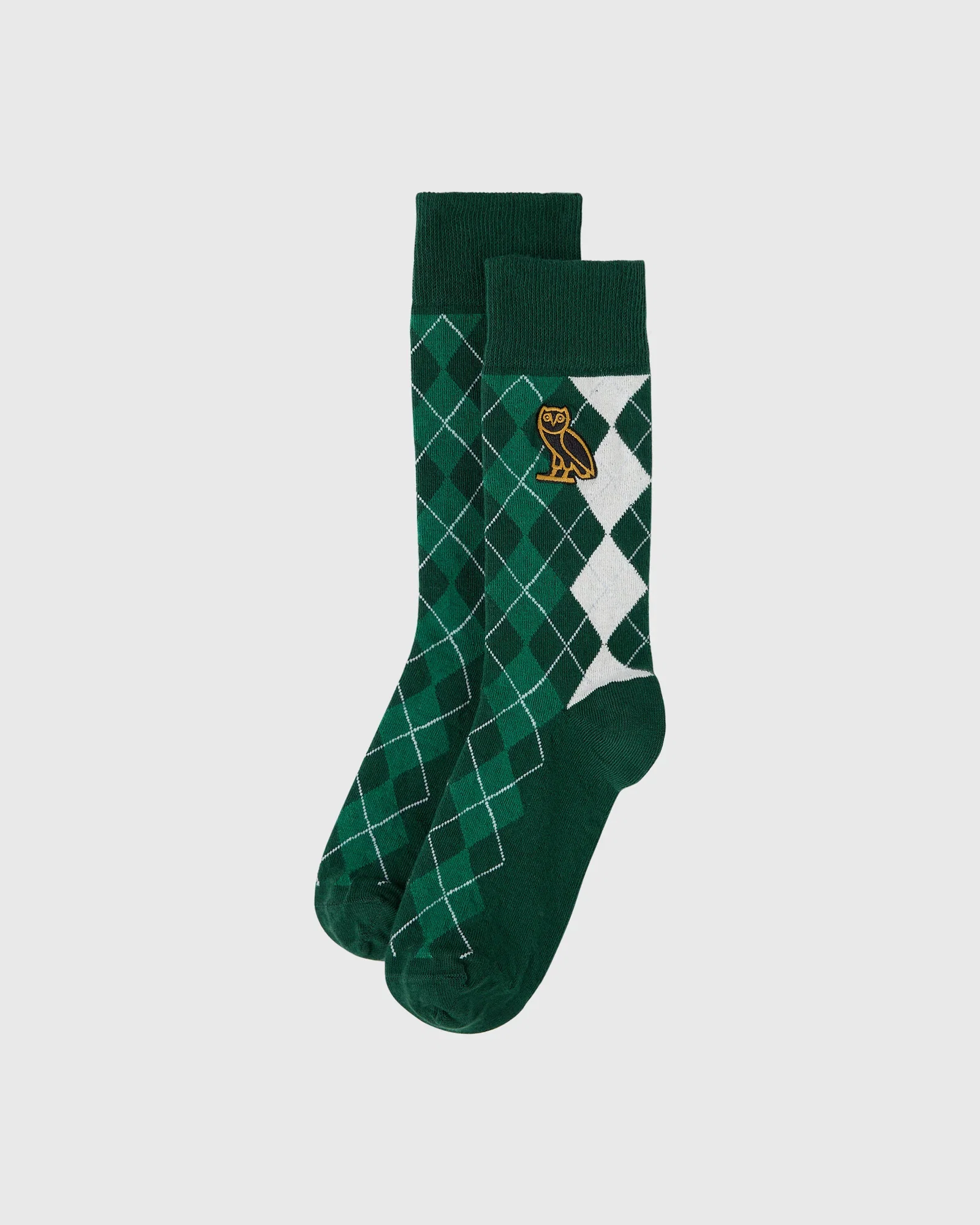 Image of OVO Golf Argyle Sock - Lush Green