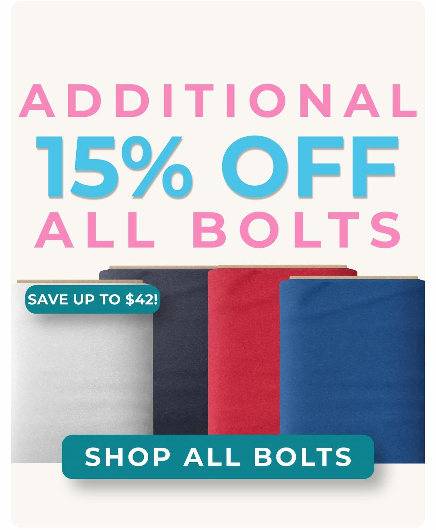 15% Off Bolts Sale!